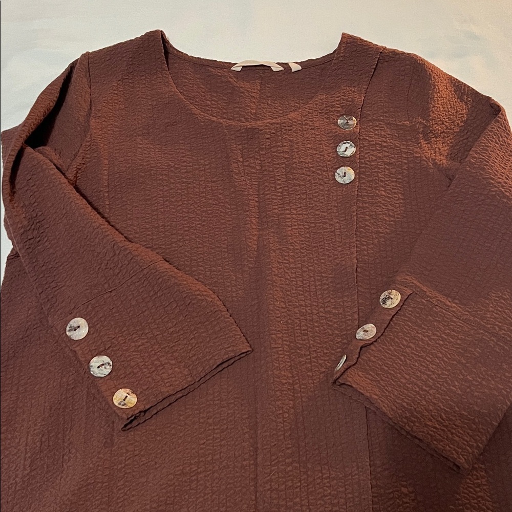 Soft Surroundings Kaari Button Wrap Tunic Top - image 3